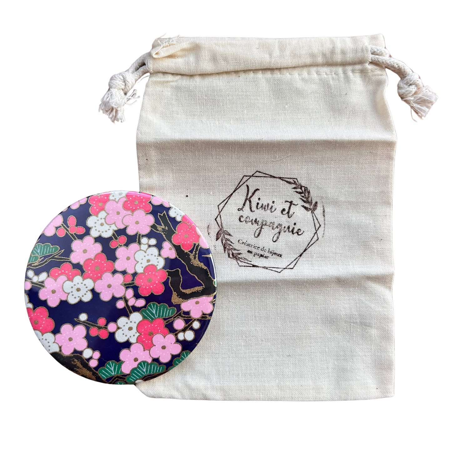 Miroir de poche Kiwi et compagnie