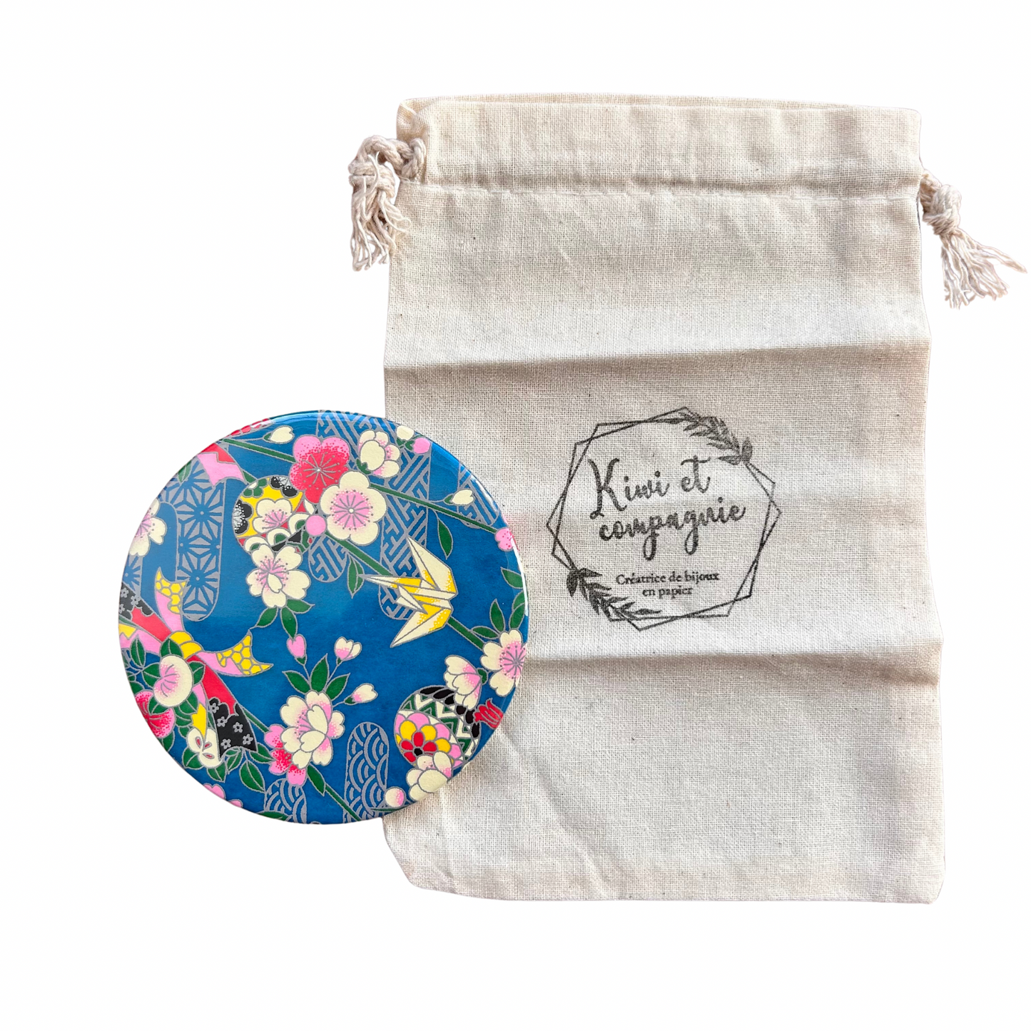 Miroir de poche Kiwi et compagnie