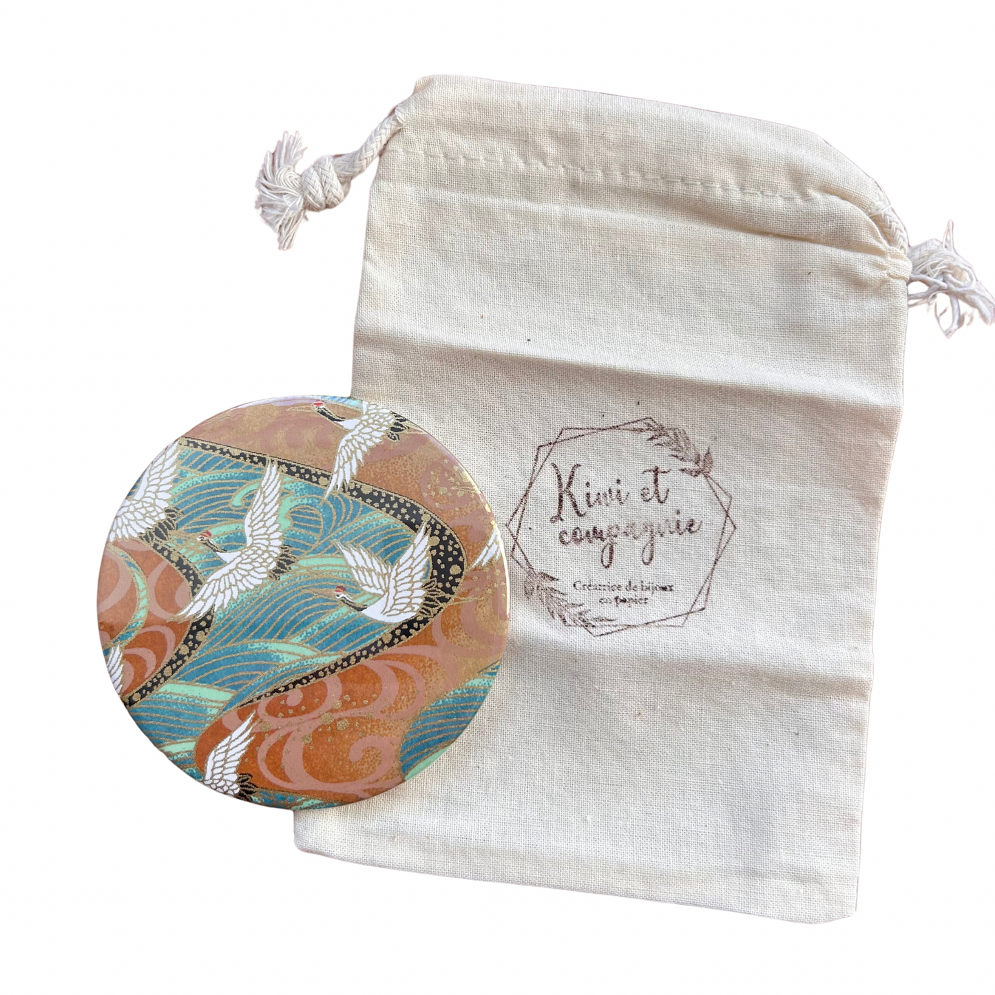 Miroir de poche Kiwi et compagnie