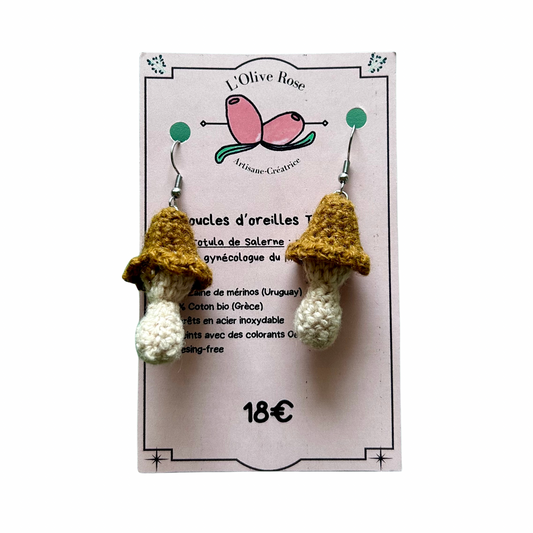 Boucles d’oreilles Trolula L’olive rose