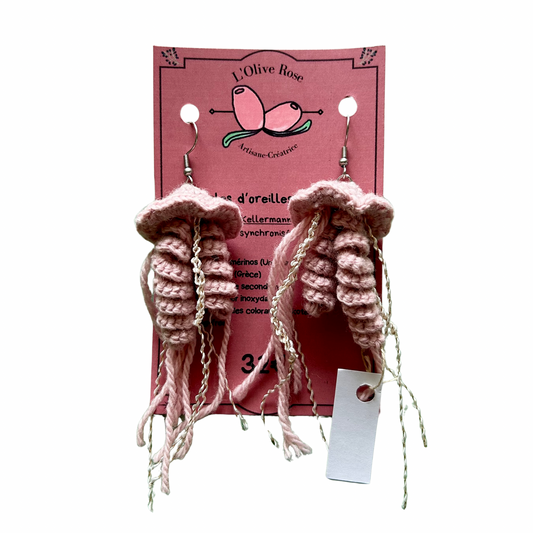 Boucles d'oreilles Annette l'Olive rose