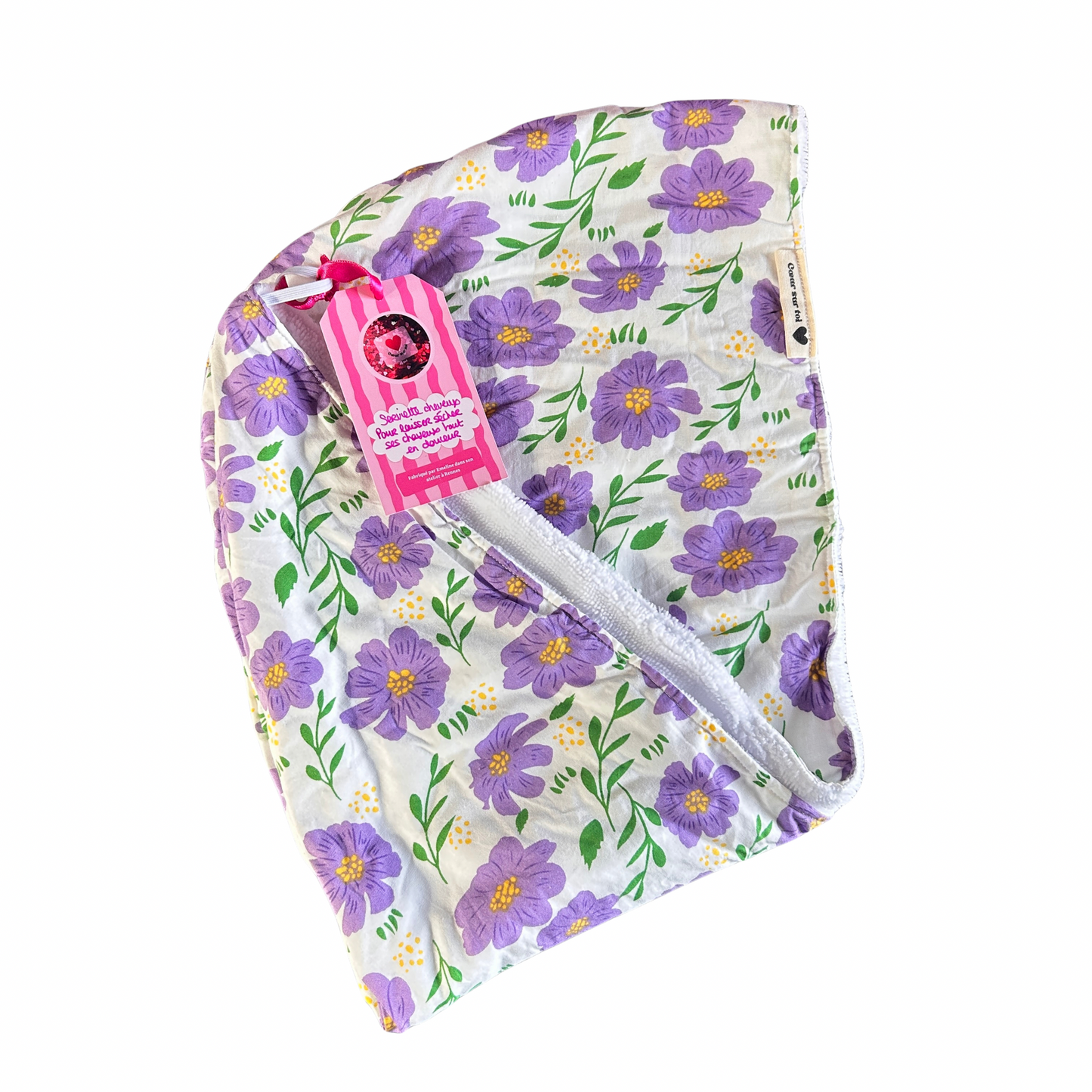 Serviette à cheveux Cœur sur toi