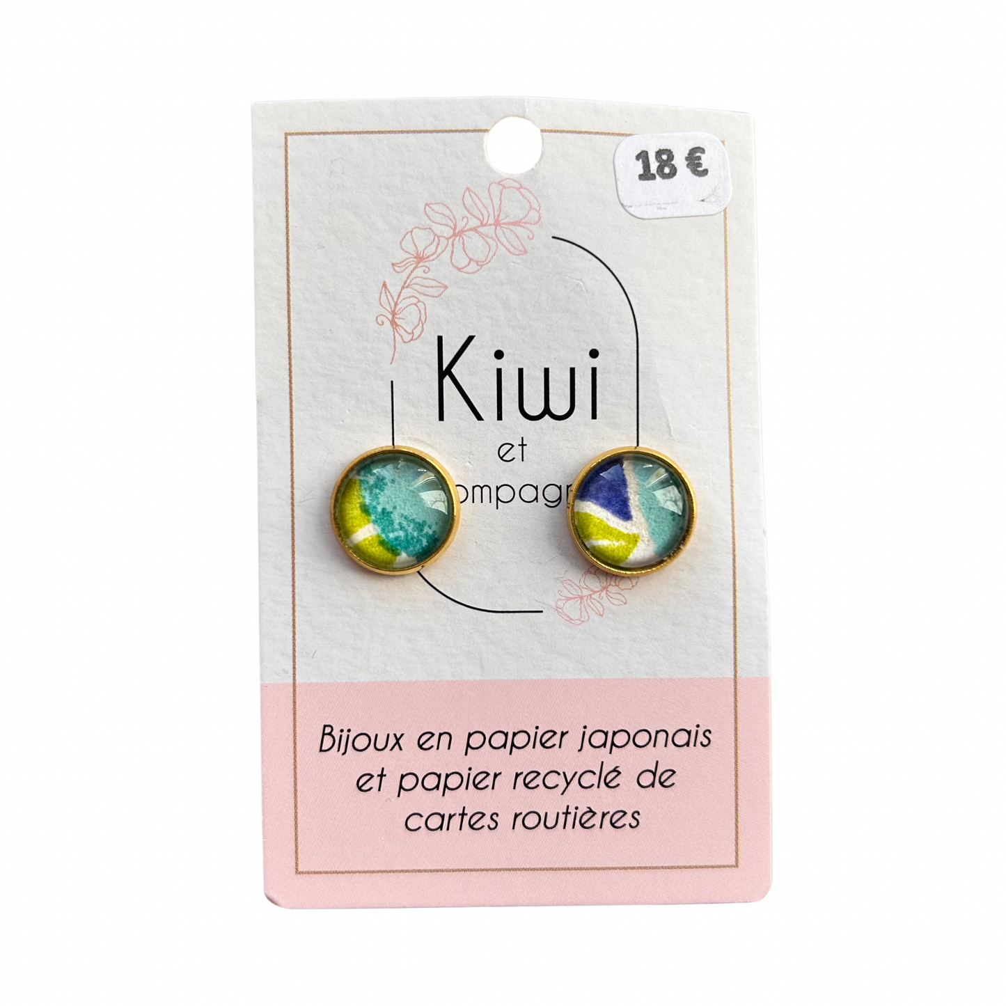 Boucles d’oreilles puces Kiwi et compagnie