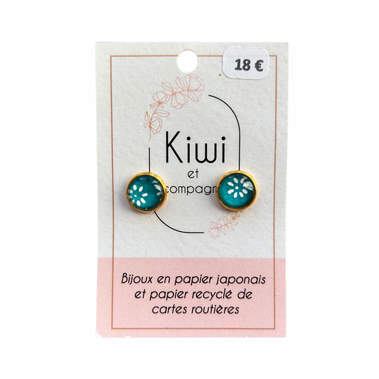 Boucles d’oreilles puces Kiwi et compagnie