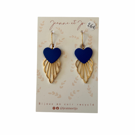 Boucles d’oreilles Cœur Jeanne et Jo