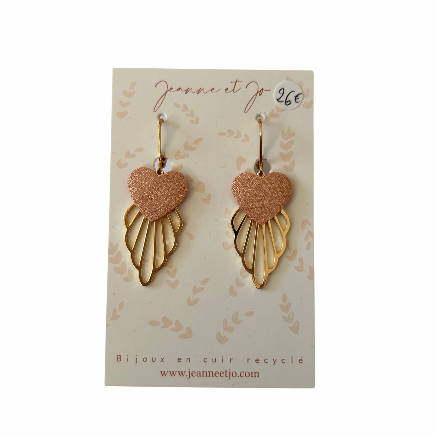 Boucles d’oreilles cœur Jeanne et Jo