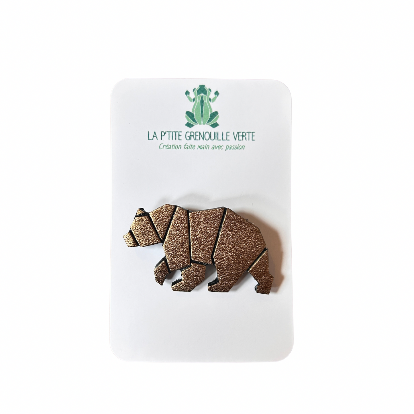Broche Teddy L’ours La p’tite grenouille verte