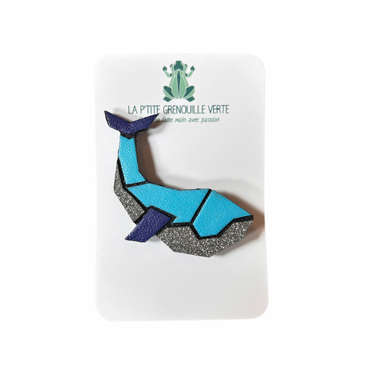 Broche Chloé La baleine La p’tite grenouille verte