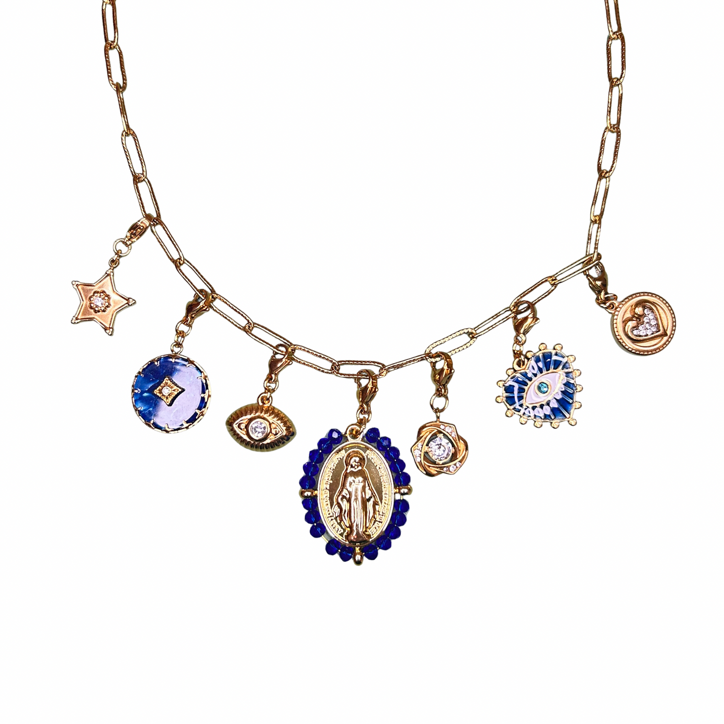 Collier doré à charms Lunaria