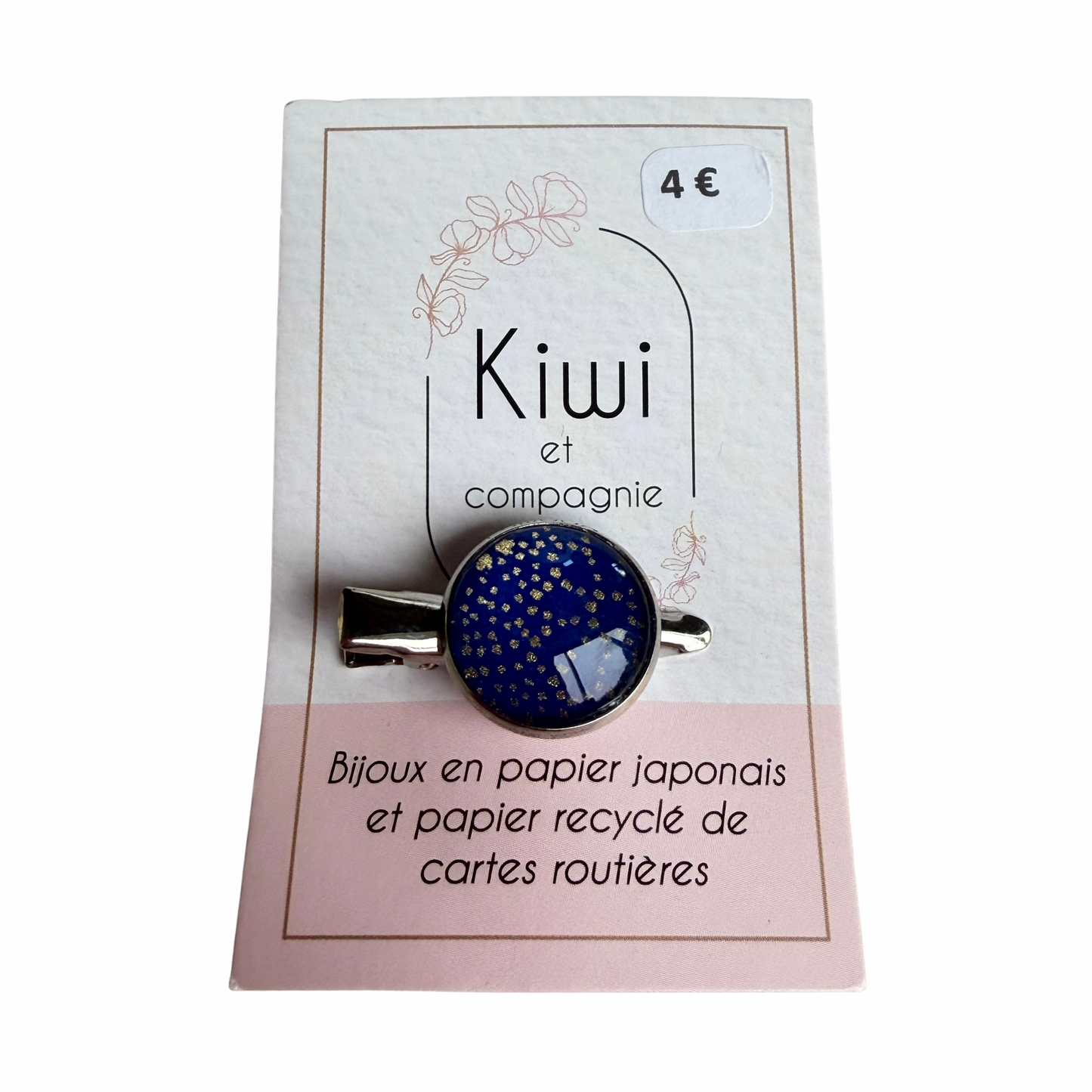 Barrette en papier japonais Kiwi & compagnie