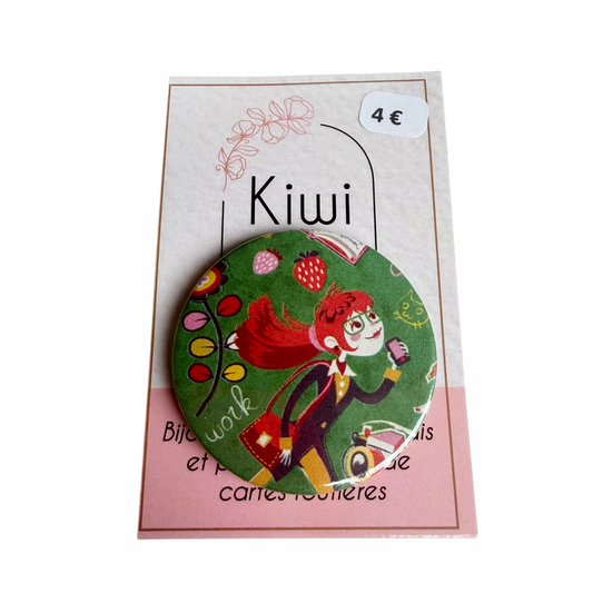 Badge en papier japonais Kiwi & compagnie