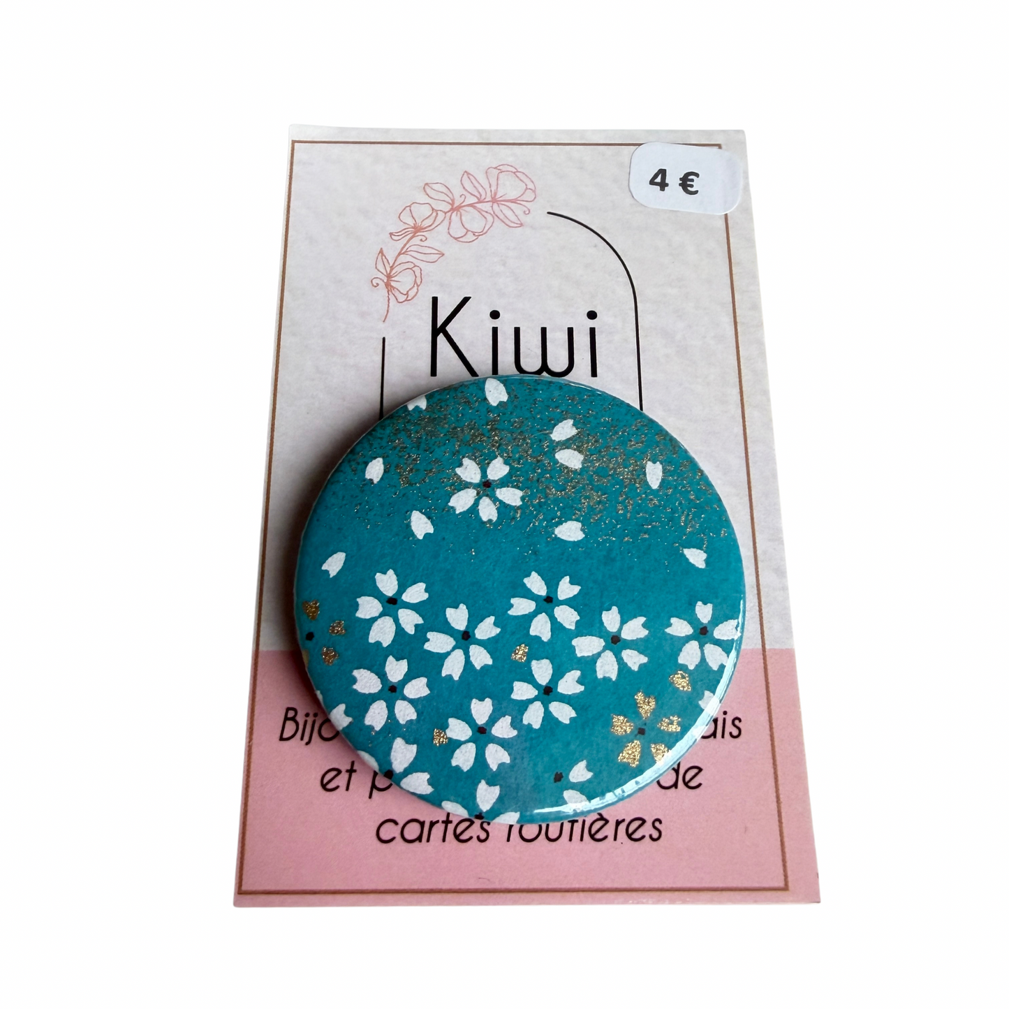 Badge en papier japonais Kiwi & compagnie