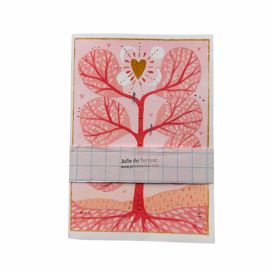 Carnet arbre rose Julie Deterssac