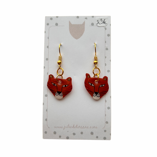Boucles d’oreilles Tigre Julie Deterssac