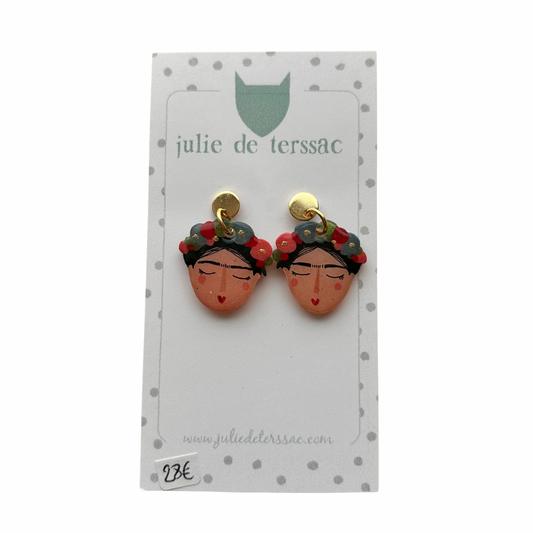 Boucles d’oreilles Frida Kahlo Julie Deterssac
