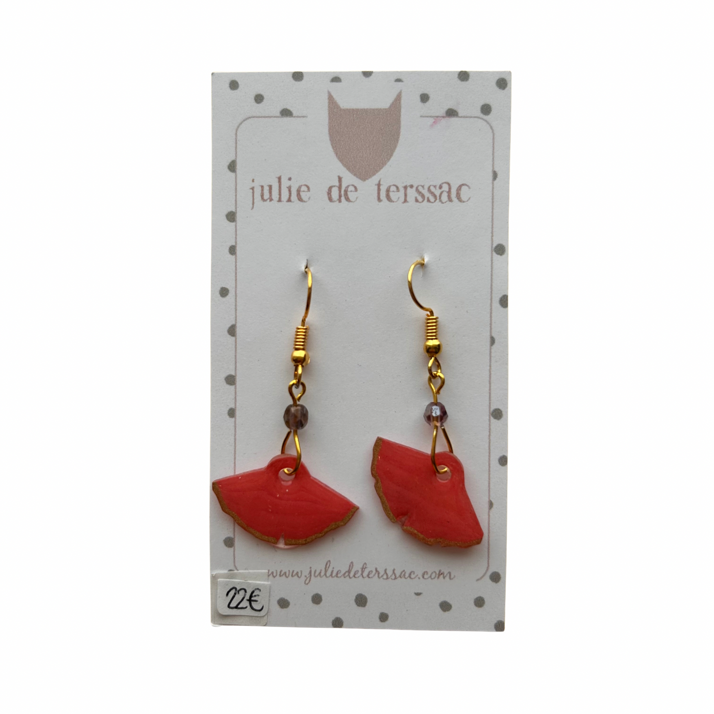 Boucles d’oreilles Feuille Julie Deterssac