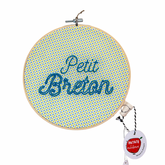 Tambour brodé Patate et Mandarine