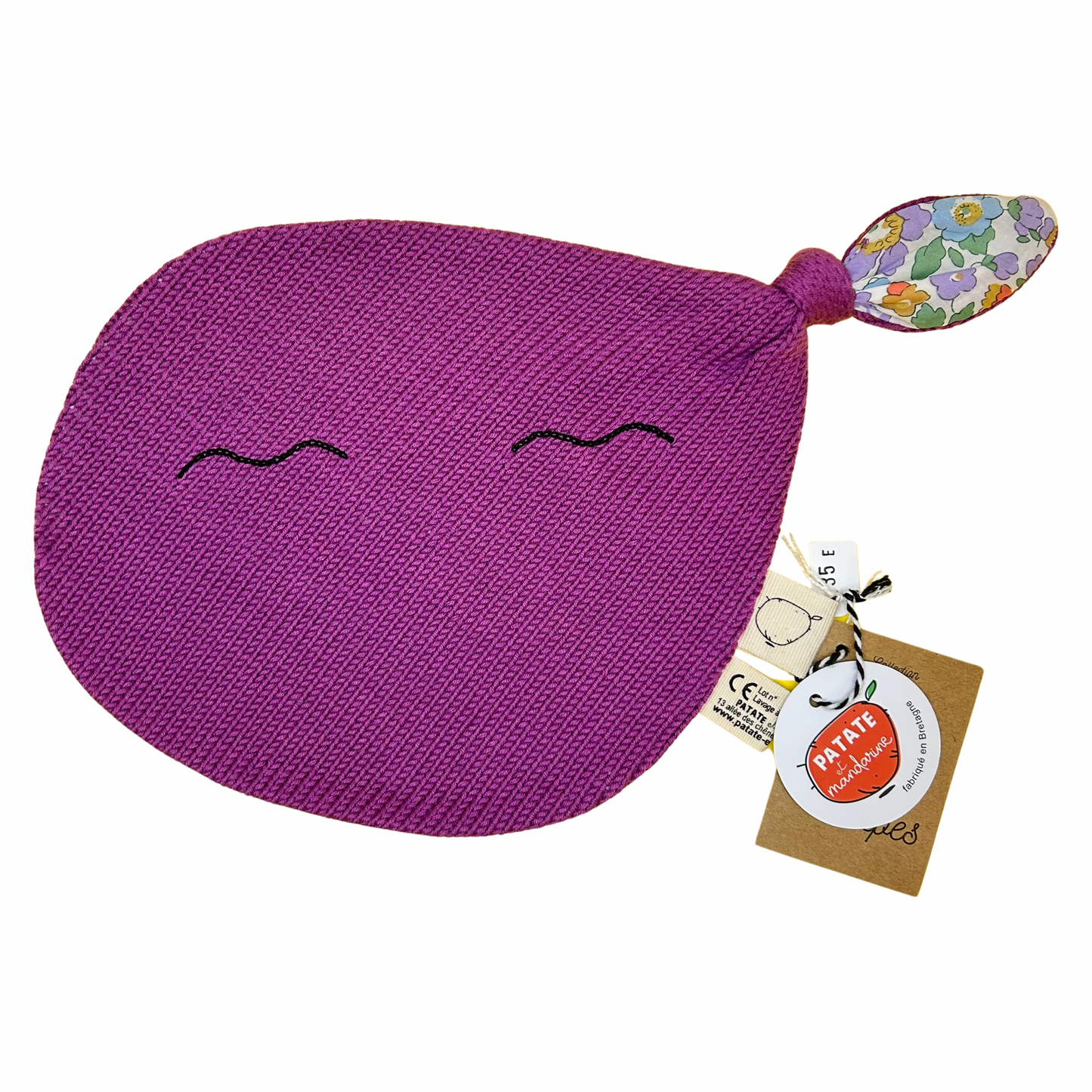 Doudou petite crêpe Patate et Mandarine