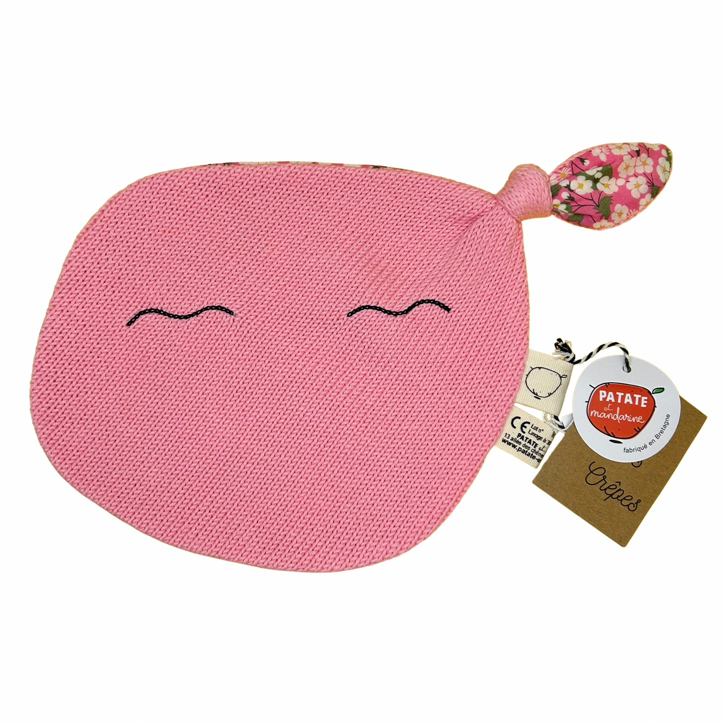 Doudou petite crêpe Patate et Mandarine