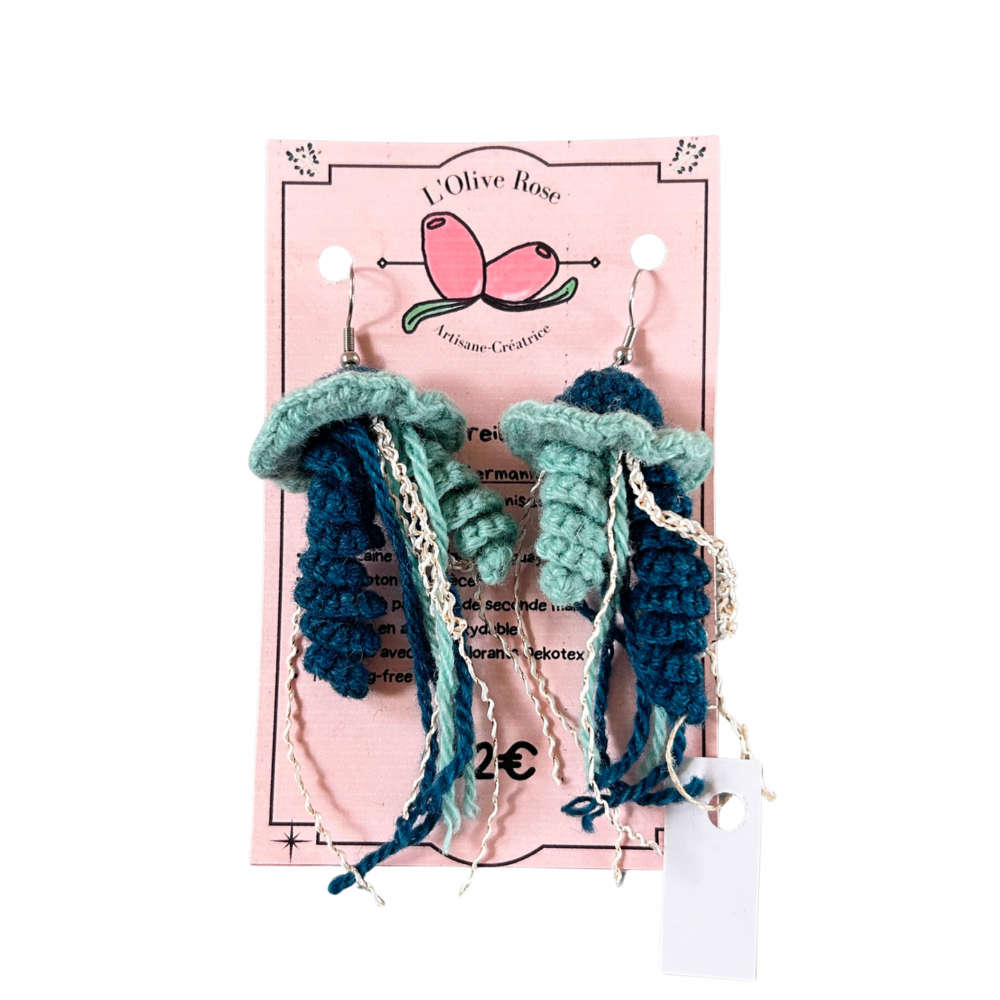 Boucles d’oreilles Annette L’olive rose