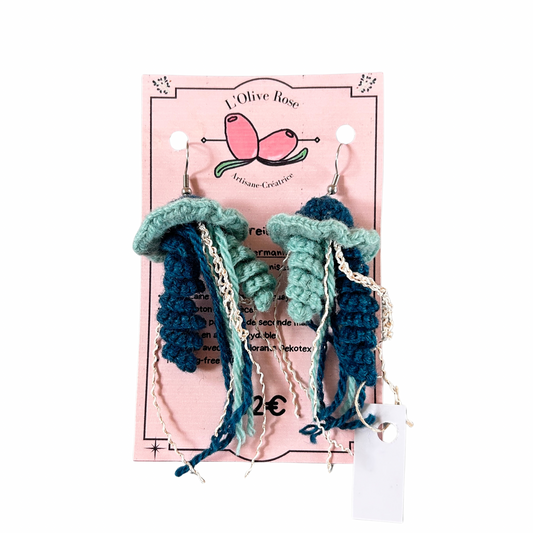 Boucles d’oreilles Annette L’olive rose